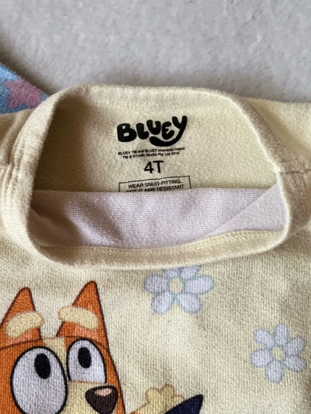 2 Bluey Kids Pajama Sets - Yellow & Light Blue Character Sleepwear